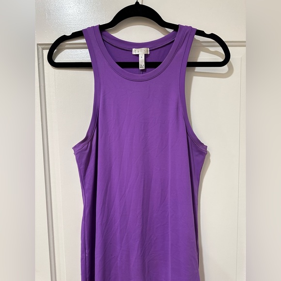 Leith purple midi dress stretch sleeveless Racerback - Picture 5 of 11